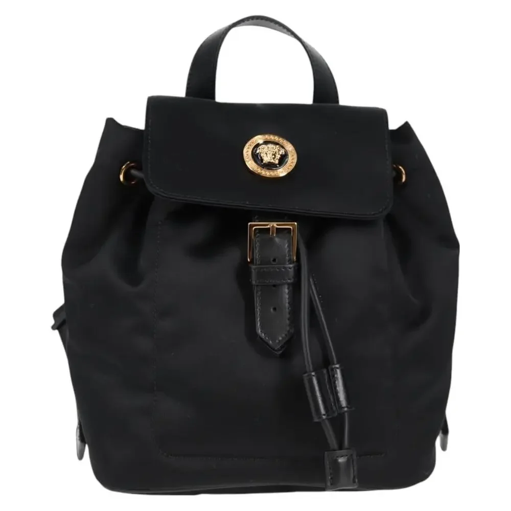 Versace Nylon Backpack Black